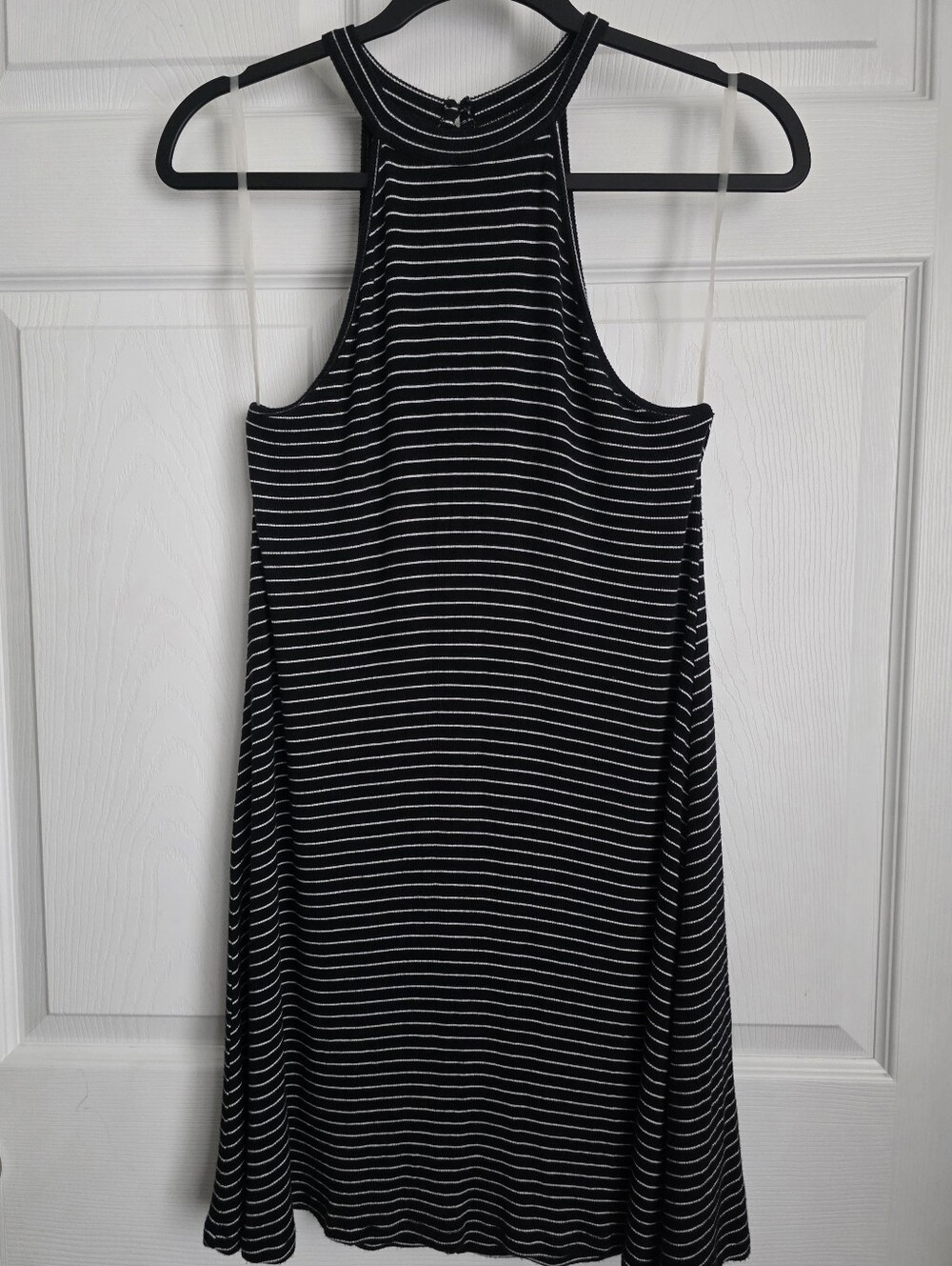 American Eagle Soft & Sexy Striped Halter Mini Dress Ribbed M